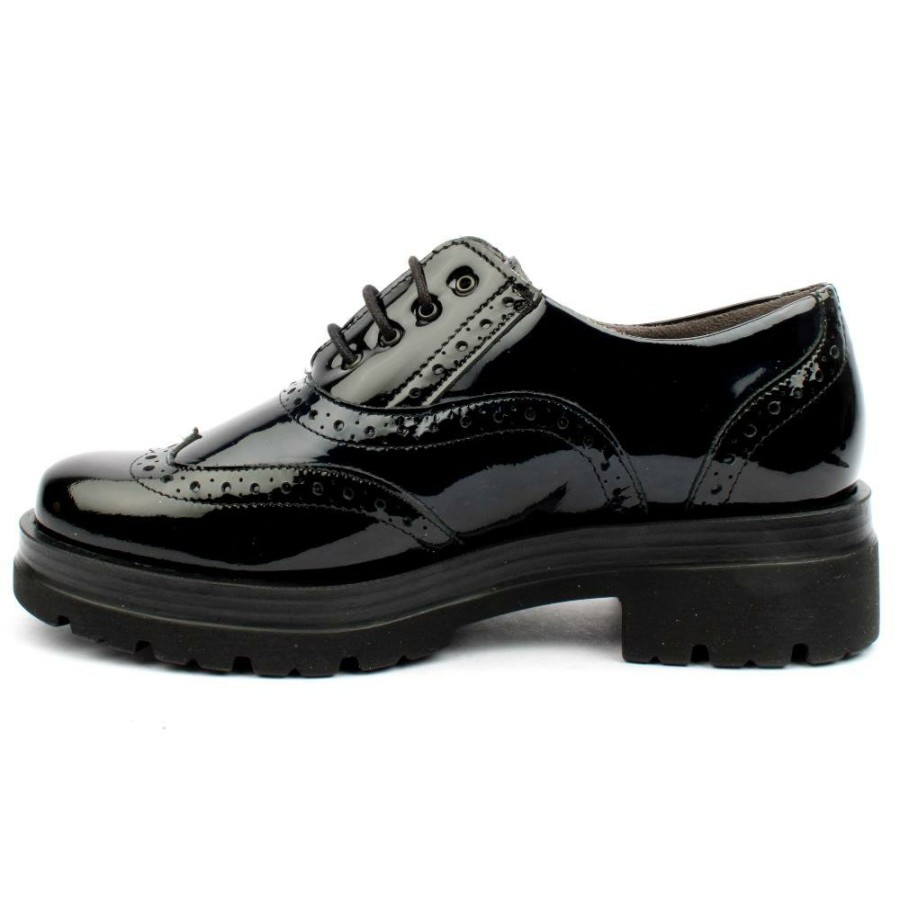 Women Pitillos | 5362 Laced Brogue Shoe - Black Navy