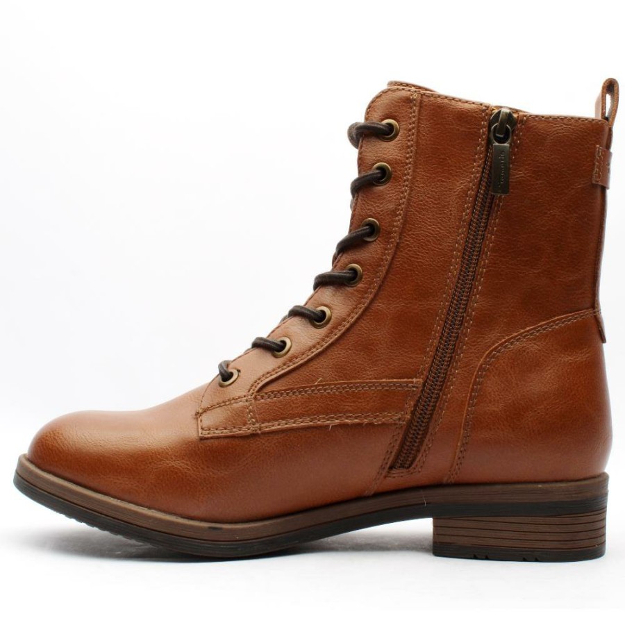 Women Tamaris | 25107 Laced Boot - Tan