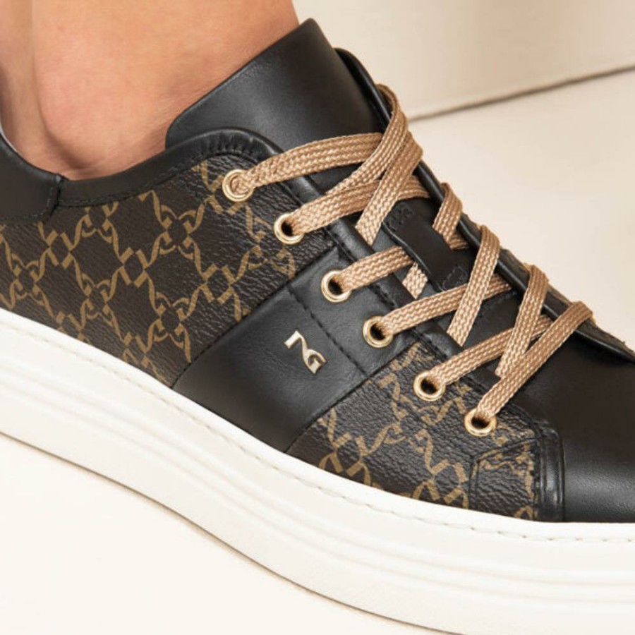 Women NeroGiardini | Nero Giardini I308421 Laced Shoe - Black