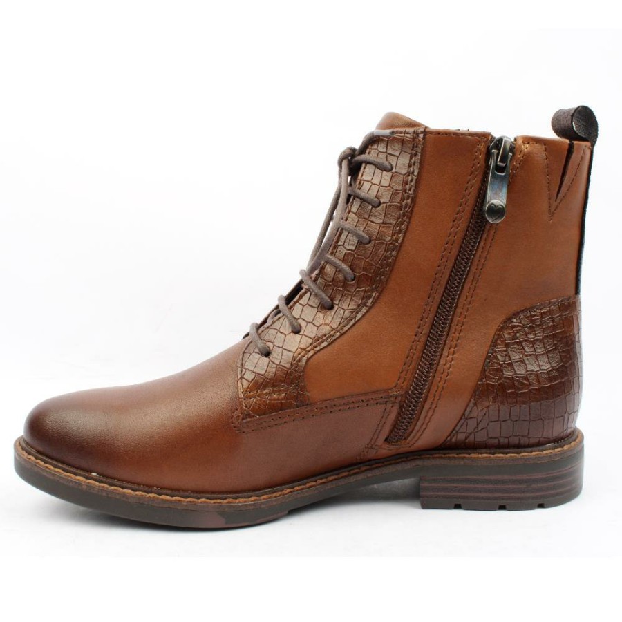 Women Marco Tozzi | 25102 Laced Boot - Tanmulti