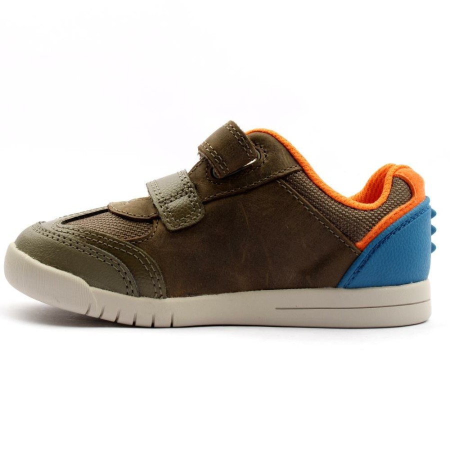Kids Clarks | Rex Play K Velcro Shoe - Khaki F