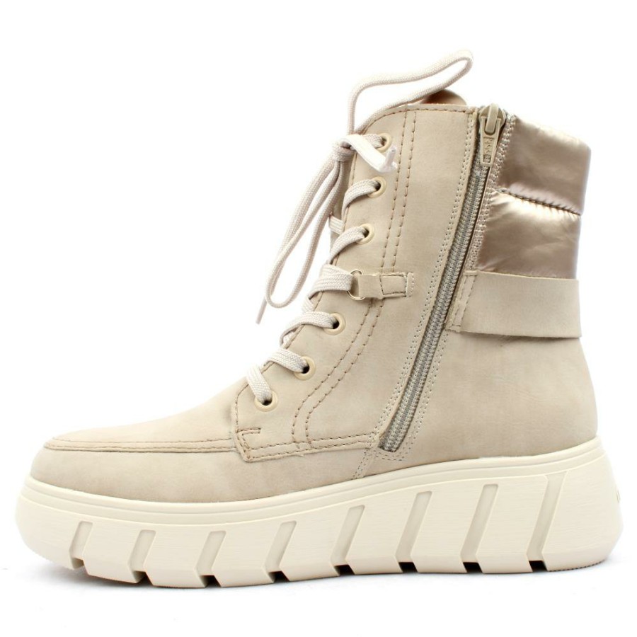 Women Rieker | Y3503 Laced Boot - Beige