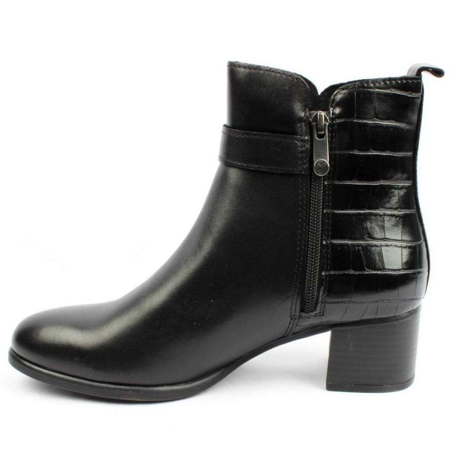 Women Marco Tozzi | 25354 Low Heel Boot - Black