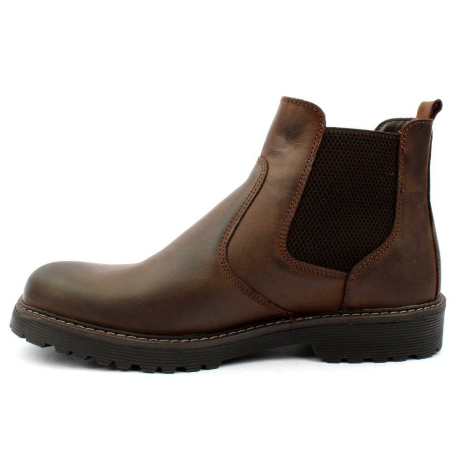 Men IMAC | 450658 Gusset Boot - Dark Brown