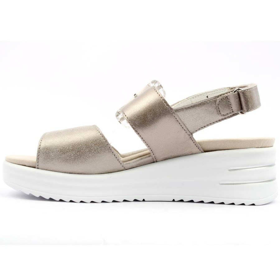 Women Waldlaufer | Strap Sandal - Metallic