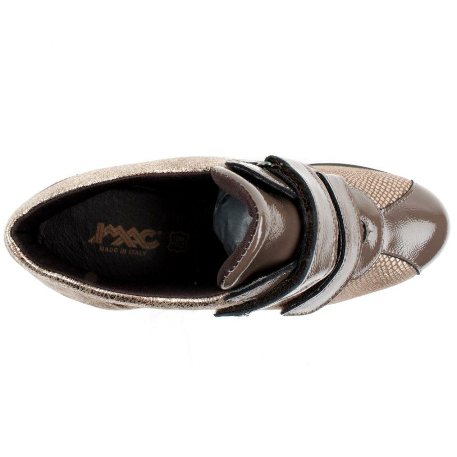 Women IMAC | 255720 Velcro Wedge Shoe - Taupe