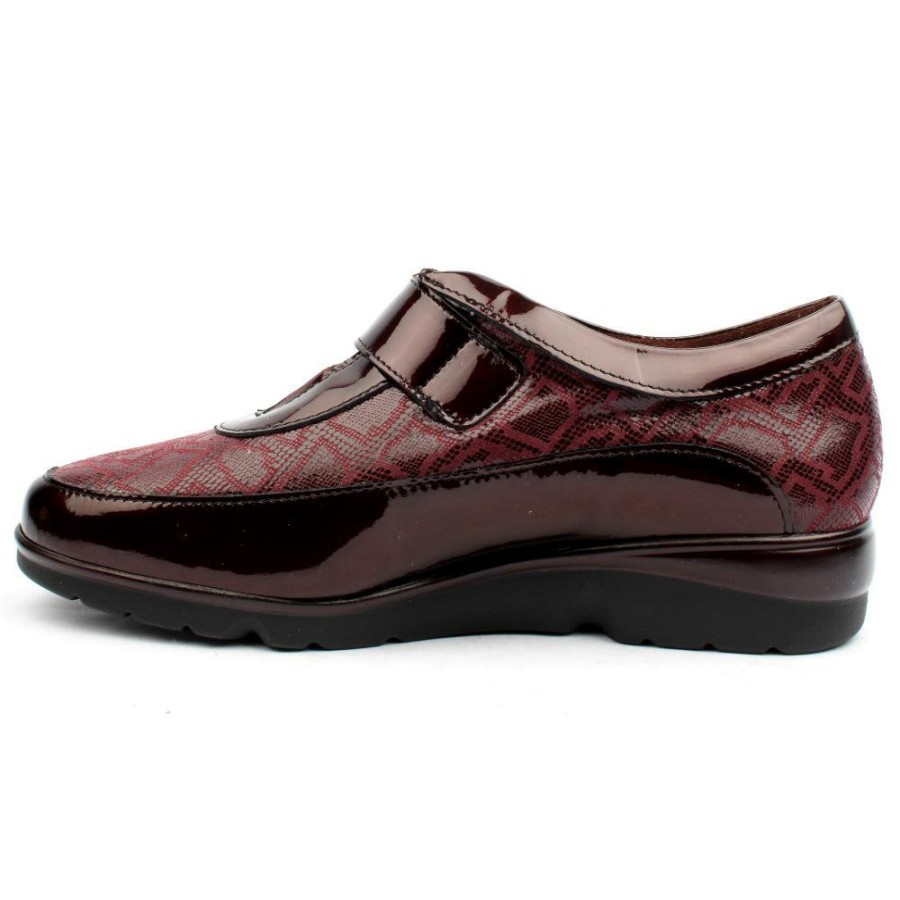 Women Pitillos | 5303 Wedge Velcro Shoe - Burgundy