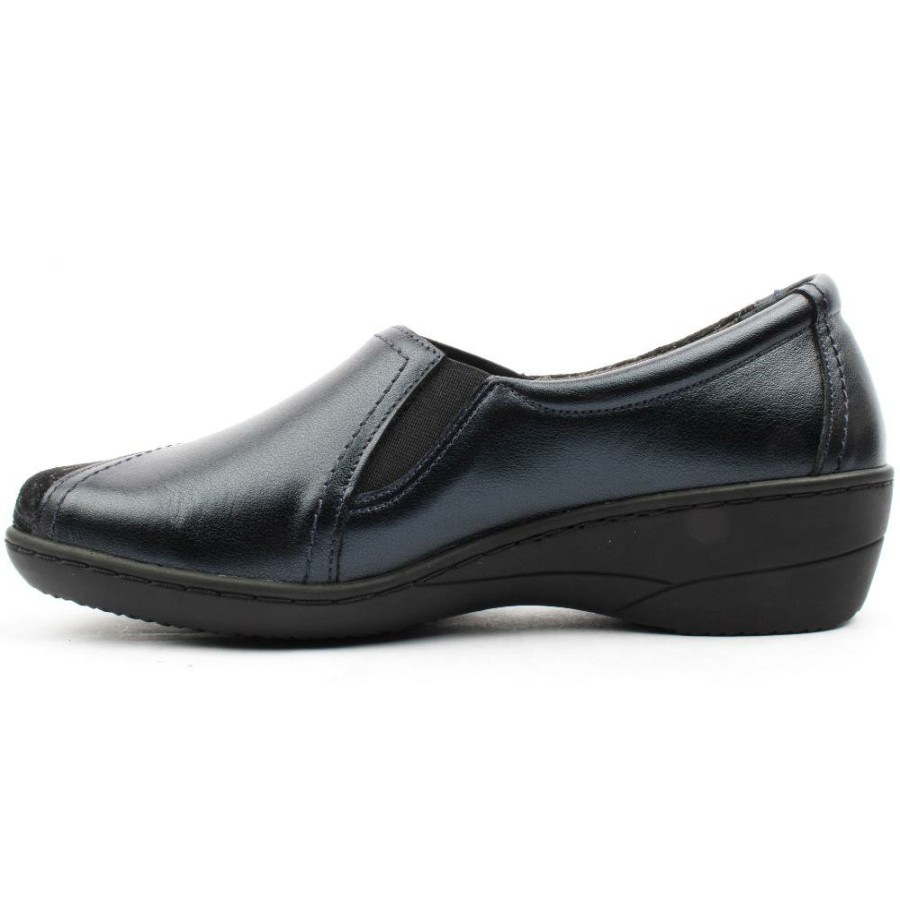 Women Softmode | Emily Slip On Shoe - Navy Pattern