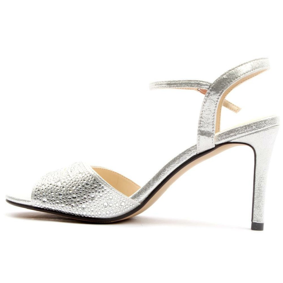 Women Lunar | Flr052Nara Heeled Sandal - Silver