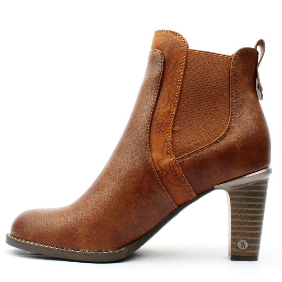 Women Mustang | 1470503 Ankle Boot - Tan
