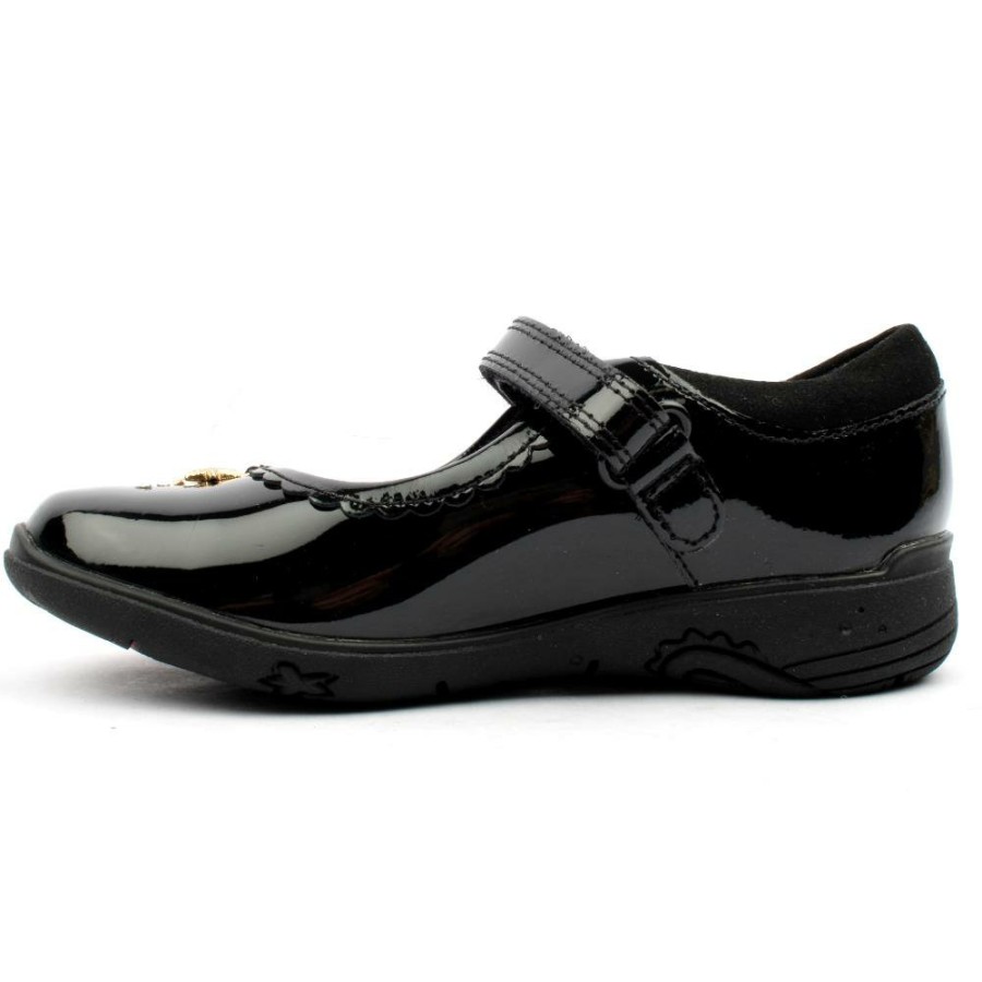 Kids Clarks | Relda Sea K Strap Shoe - Black Patent E