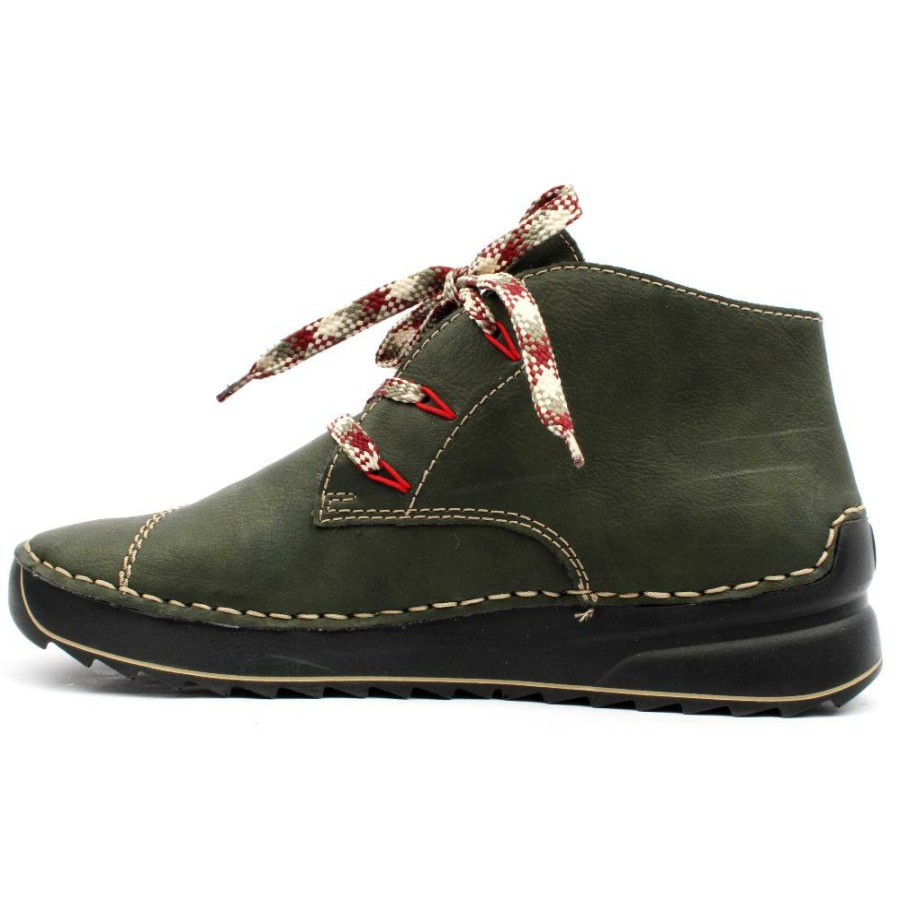 Women Rieker | 51534 Laced Boot - Dark Green