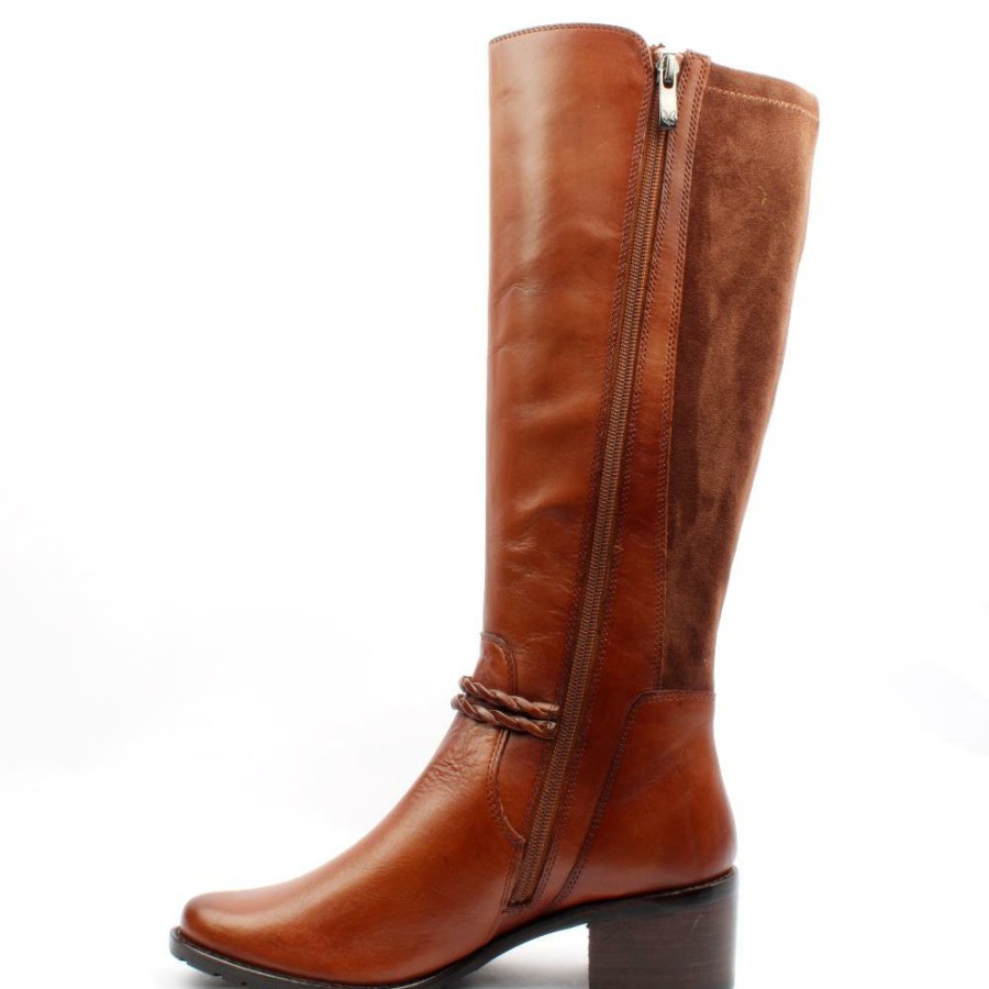 Women Caprice | 25508 Knee High Boot - Tan