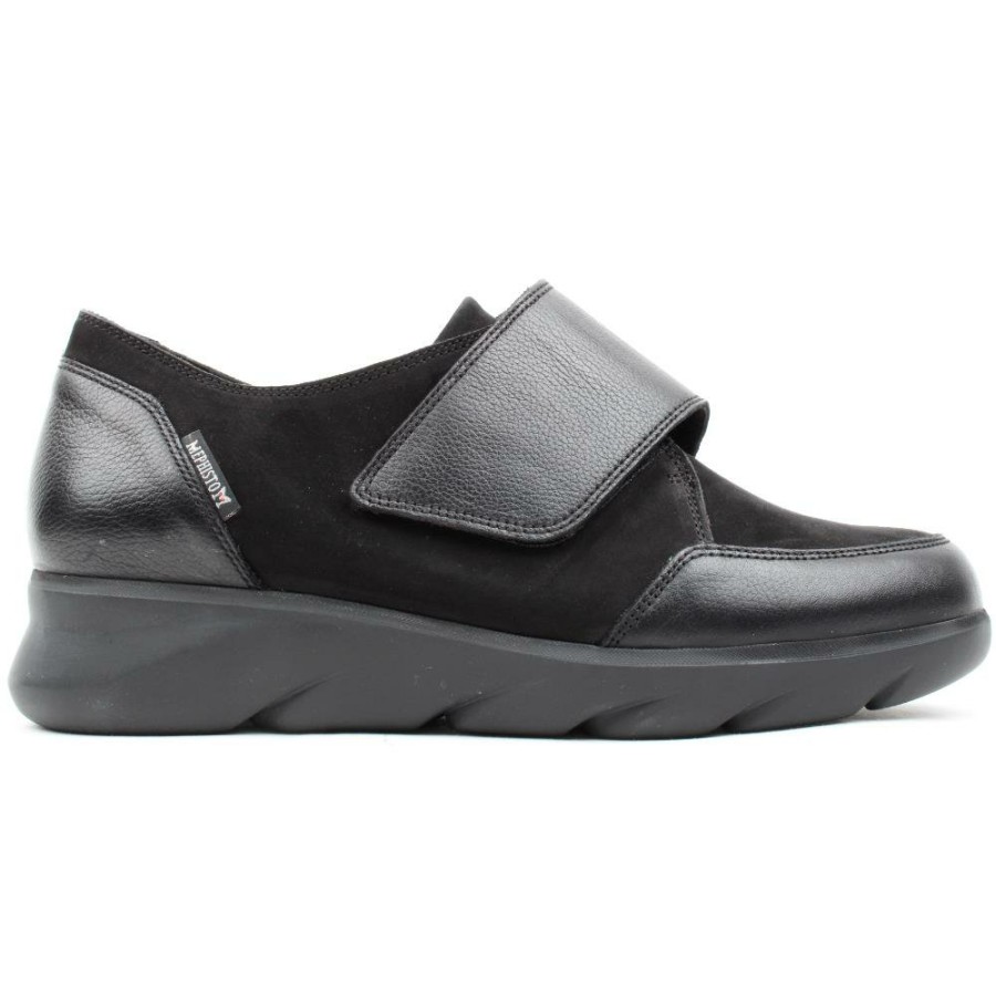 Women Mephisto | Colombe Velcro Shoe - Black