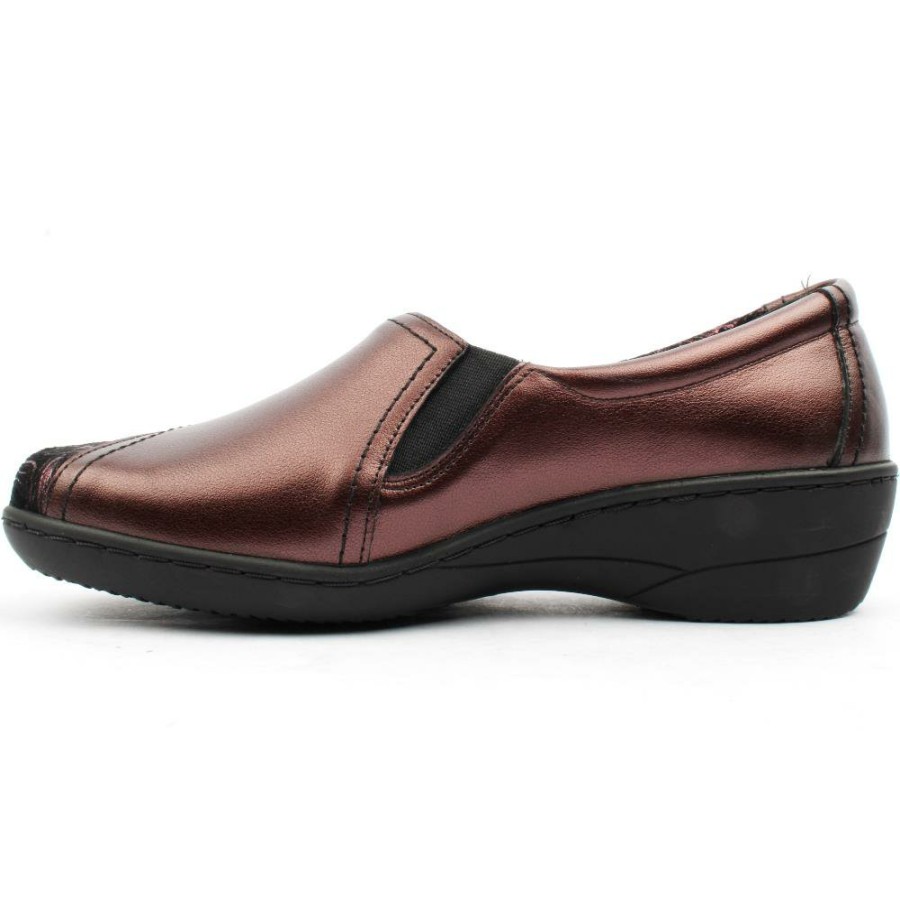 Women Softmode | Emily Slip On Shoe - Wine Patt