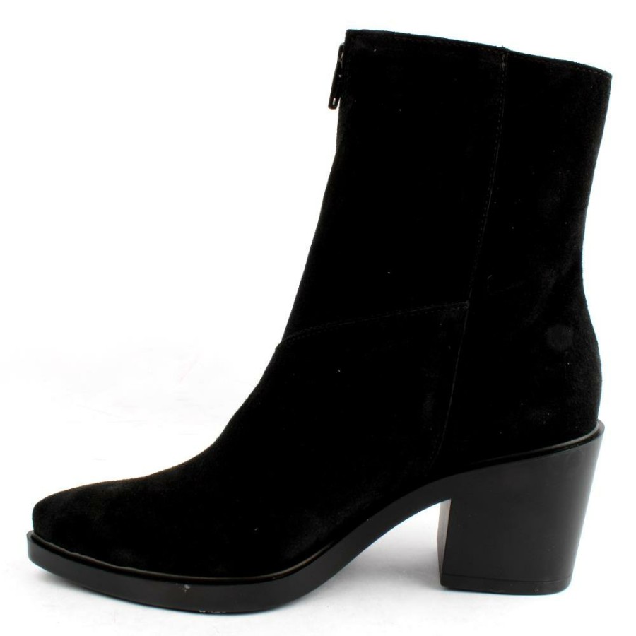 Women Jose Saenz | 6514 Side Zip Boot - Black Suede