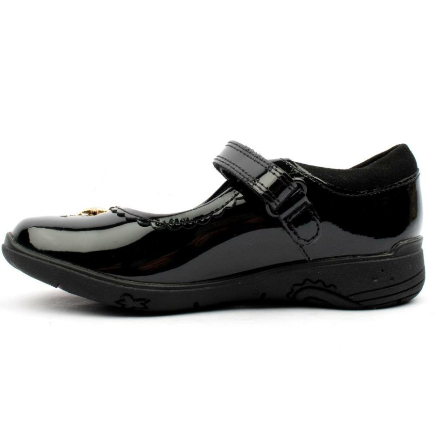 Kids Clarks | Relda Sea K Strap Shoe - Black Patent G
