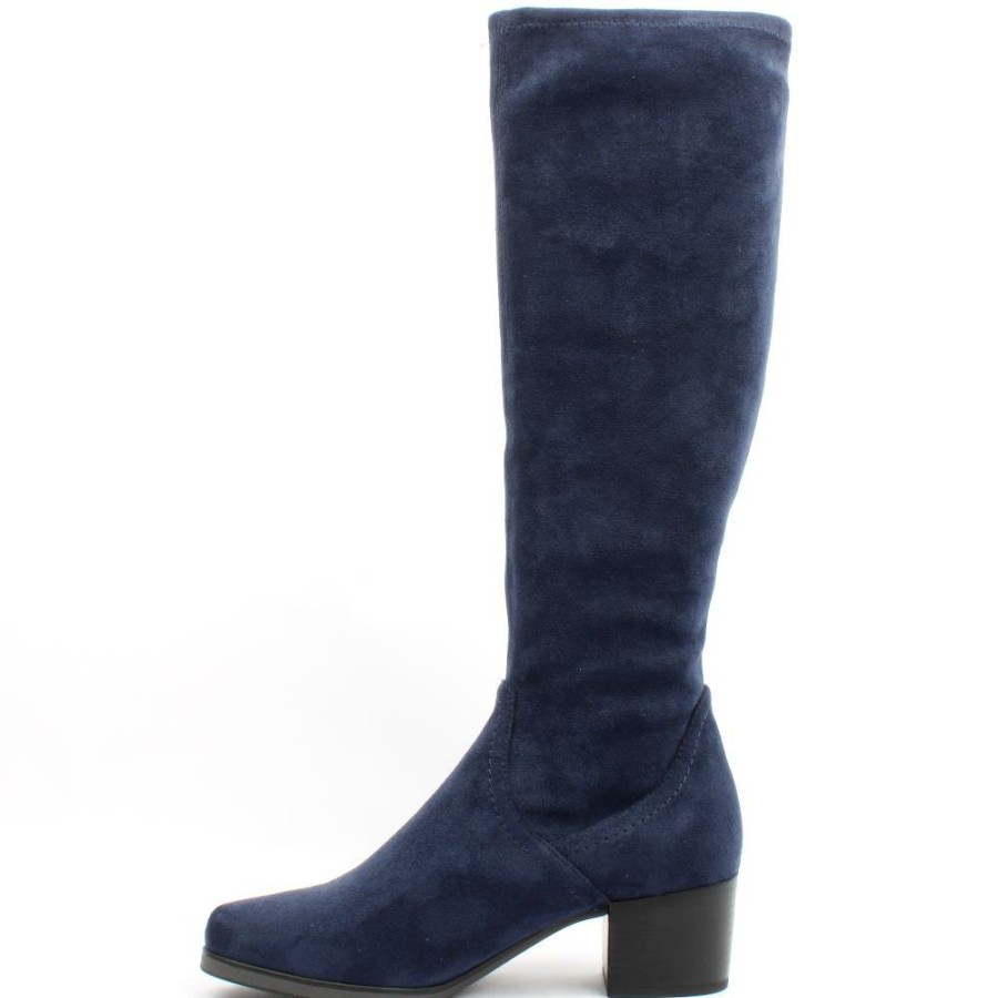 Women Caprice | 25506 Stretch Boot - Navy