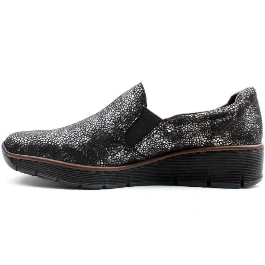 Women Rieker | 53766 Slip On Shoe - Black