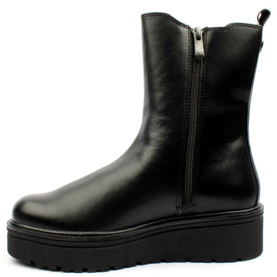 Women Marco Tozzi | 25446 Wedge Boot - Black