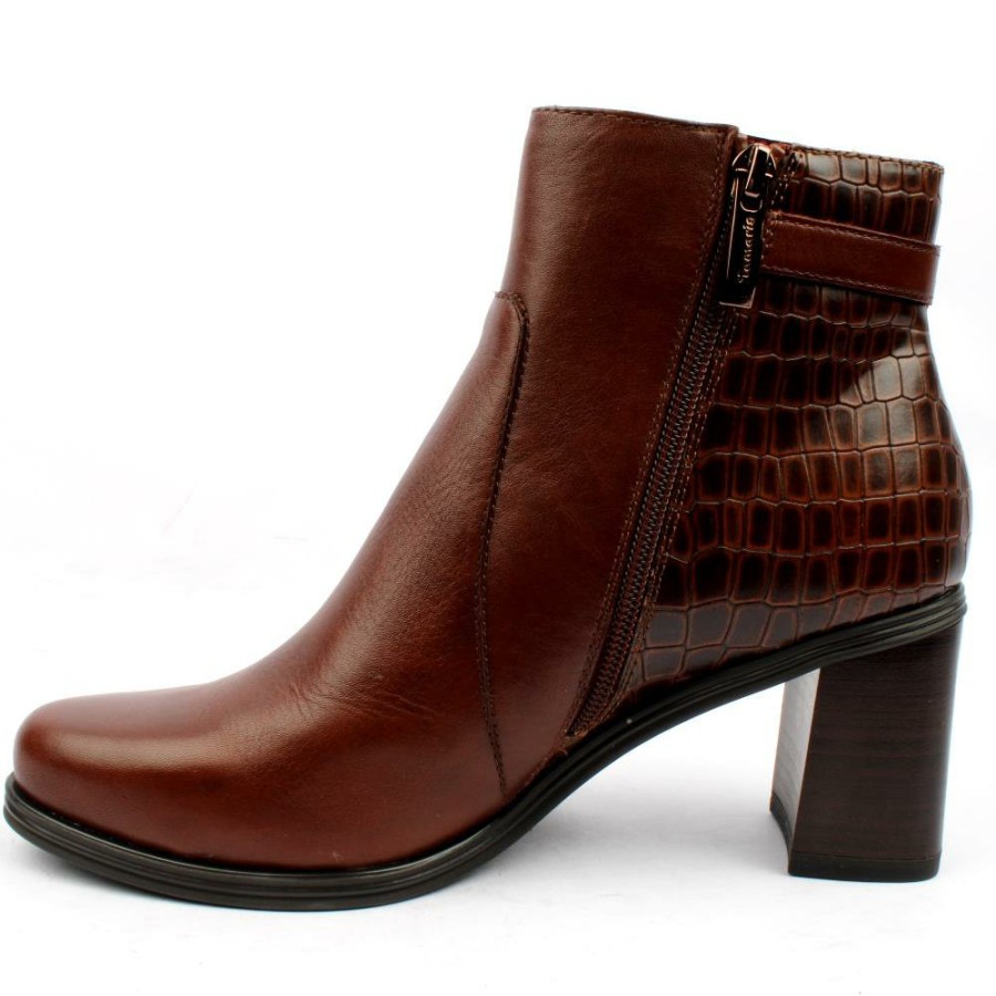 Women Tamaris | 25335 Heeled Boot - Tan