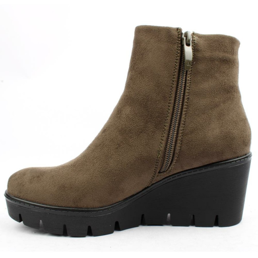 Women Susst | Buddy23 Wedge Ankle Boot - Khaki