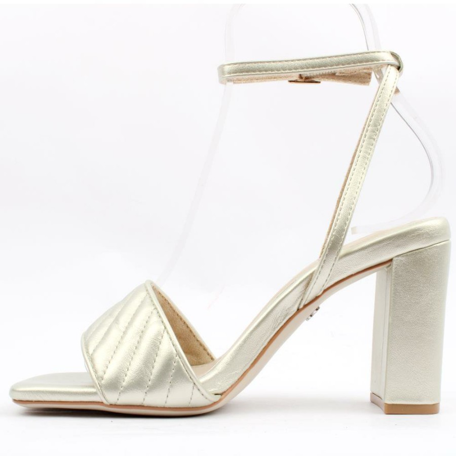 Women S.Oliver | Soliver 28323 Strappy Sandal - Champagne