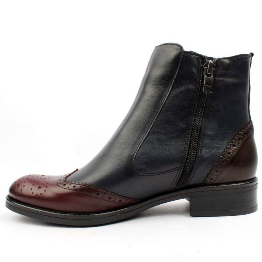 Women Fluchos | D8905 Flat Boot - Navy Multi