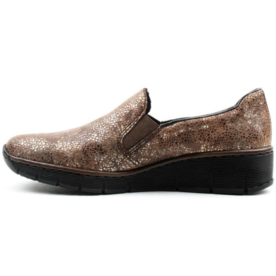 Women Rieker | 53766 Slip On Shoe - Brown