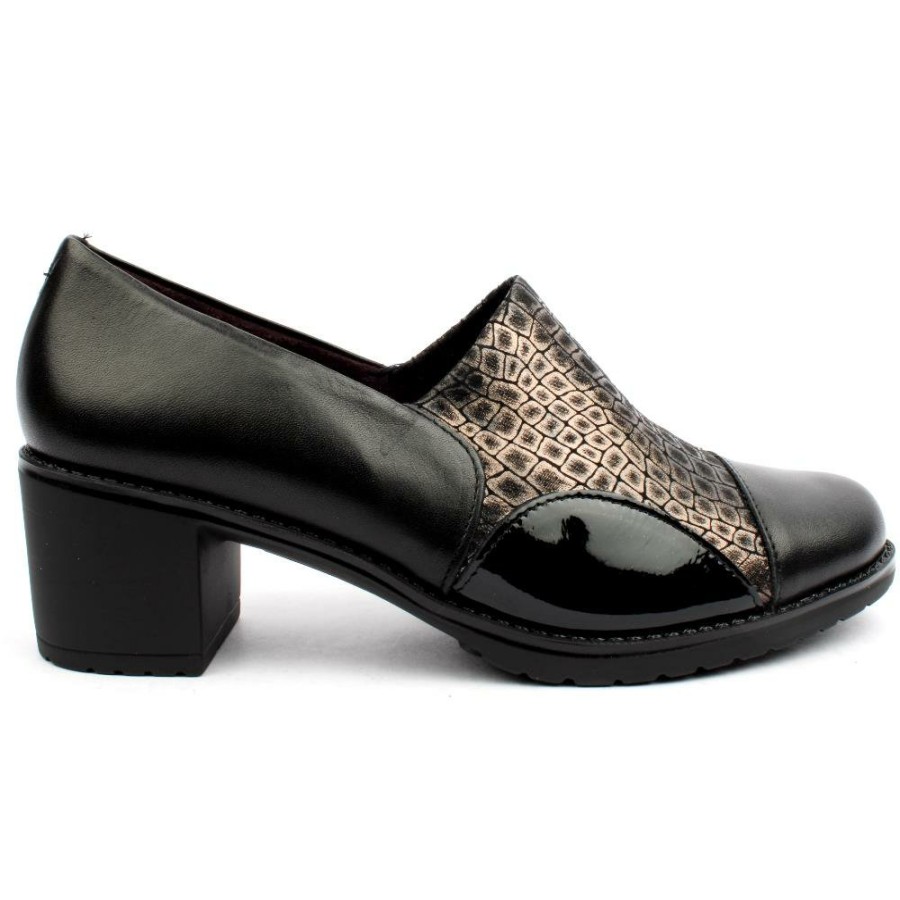 Women Pitillos | 5330 Heeled High Front Shoe - Black