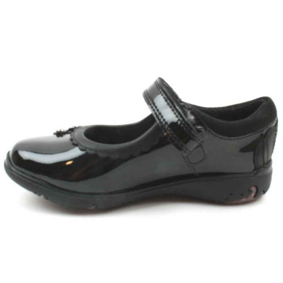 Kids Clarks | Sea Shimmer Junior Shoe - Black Patent F