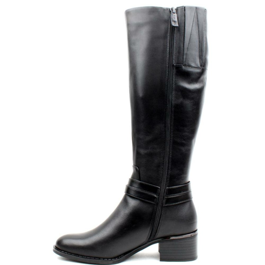 Women Tamaris | 25501 Knee High Boot - Black