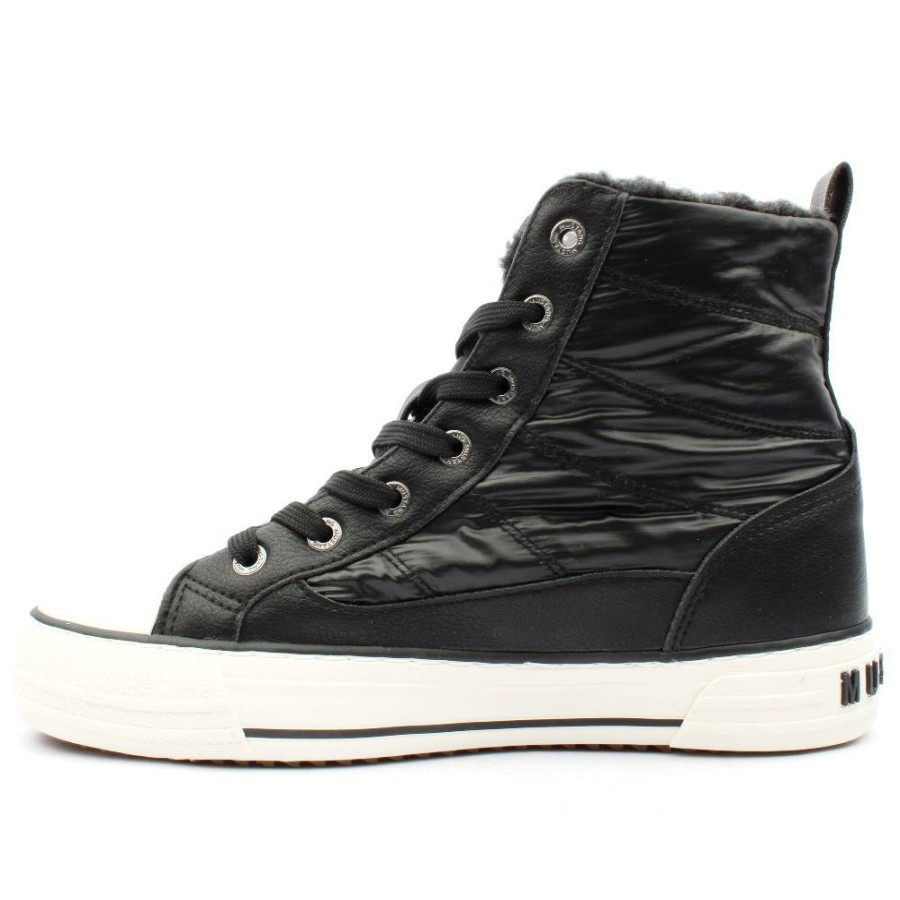Women Mustang | 1410603 Laced Boot - Black/White