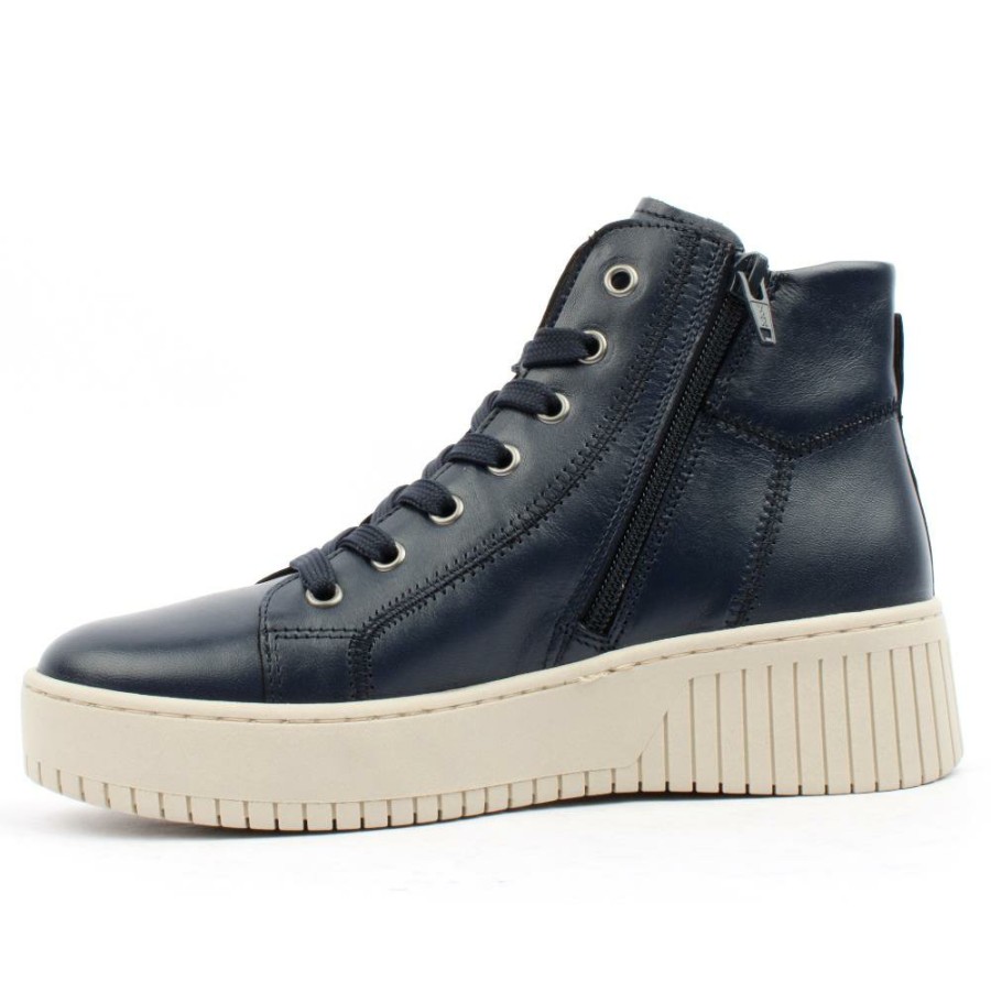 Women Gabor | 33630 Laced Boot - Navy