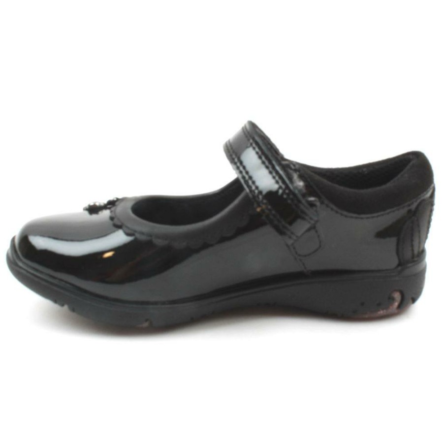 Kids Clarks | Sea Shimmer Junior Shoe - Black Patent H