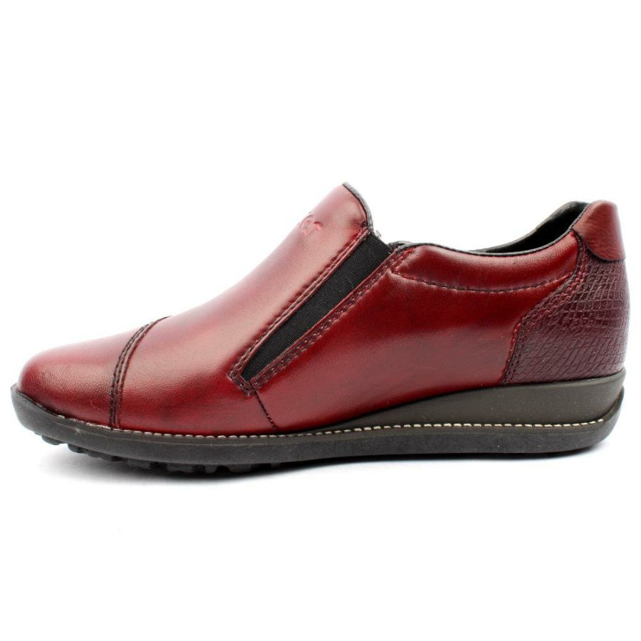 Women Rieker | 44265 Zip Shoe - Wine