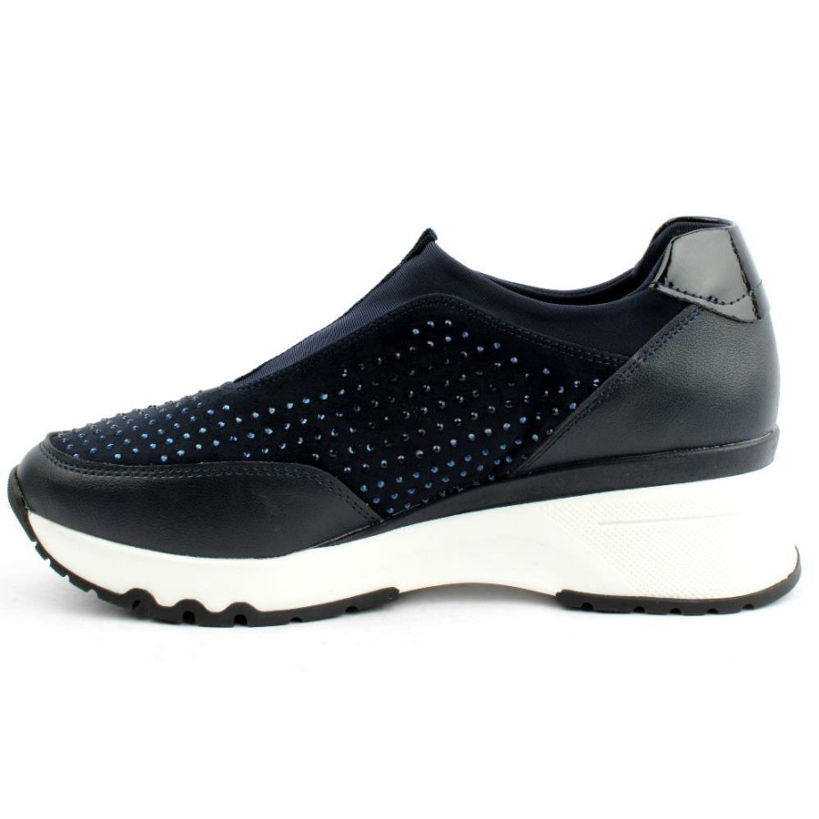 Women Marco Tozzi | 24730 Slip On Shoe - Navy