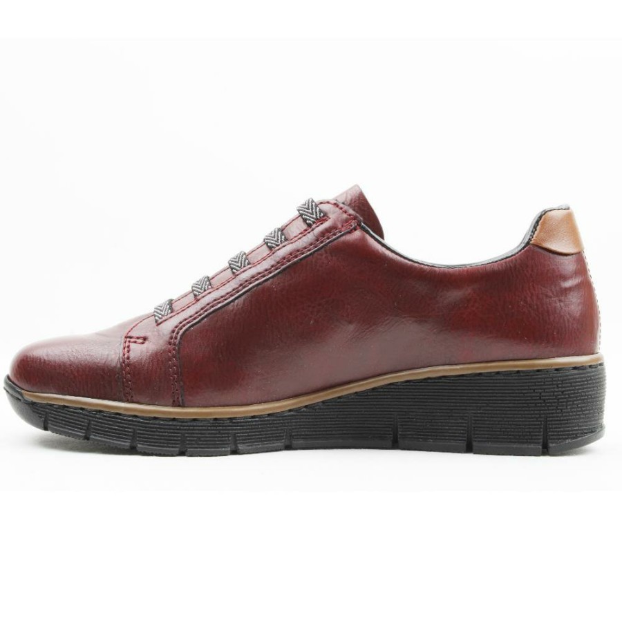 Women Rieker | 53756 Laced Shoe - Wine