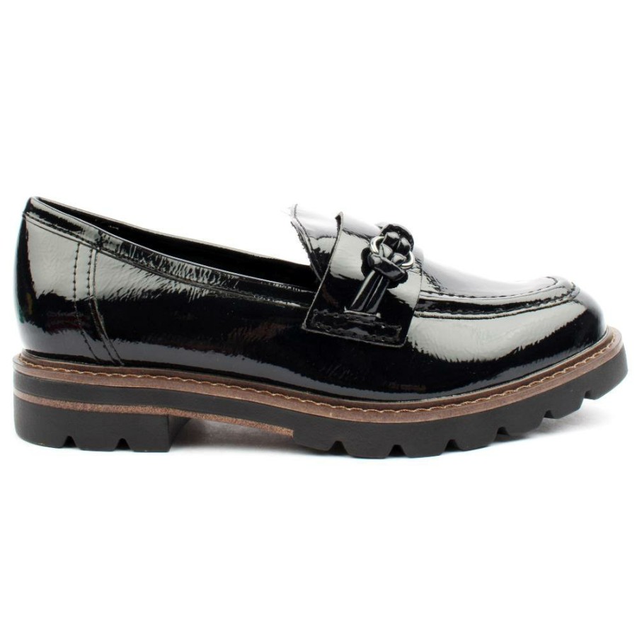 Women Marco Tozzi | 24704 Loafer Shoe - Navy Patent