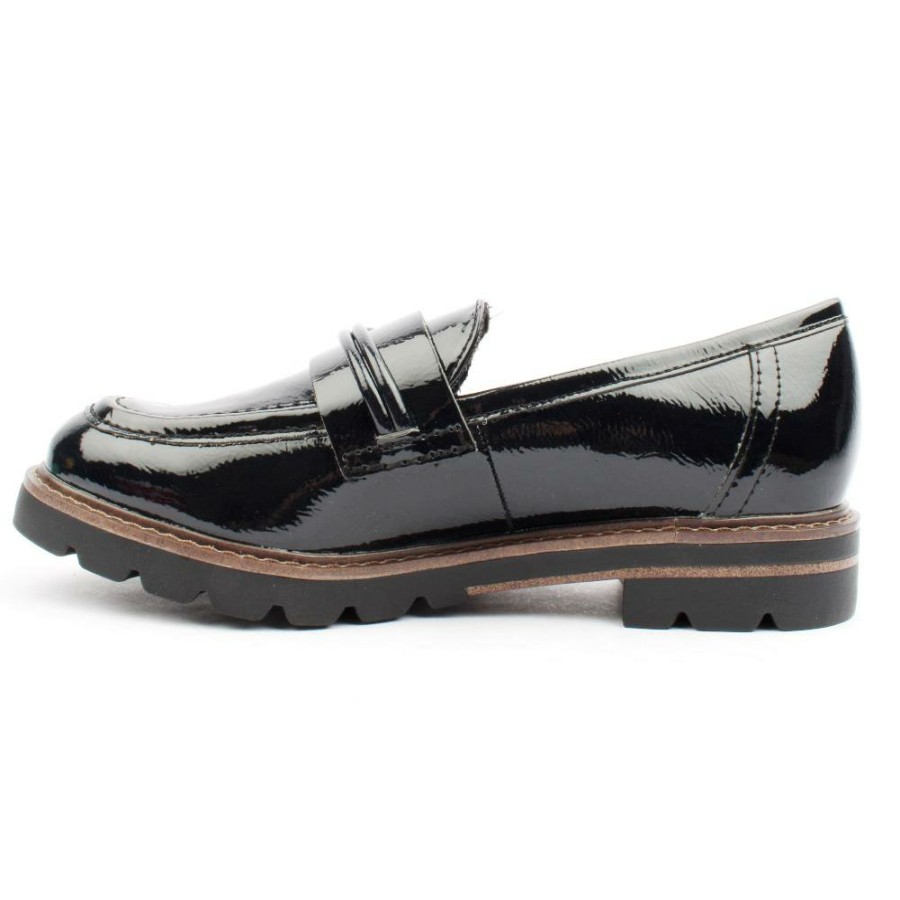 Women Marco Tozzi | 24704 Loafer Shoe - Navy Patent