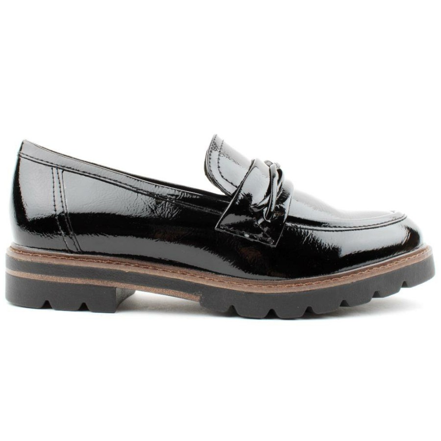 Women Marco Tozzi | 24704 Loafer Shoe - Black Patent