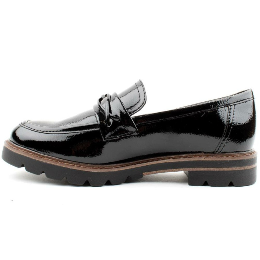 Women Marco Tozzi | 24704 Loafer Shoe - Black Patent