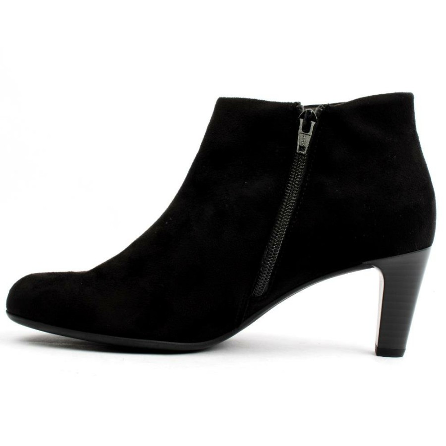 Women Gabor | 35850 Ankle Boot - Black Suede
