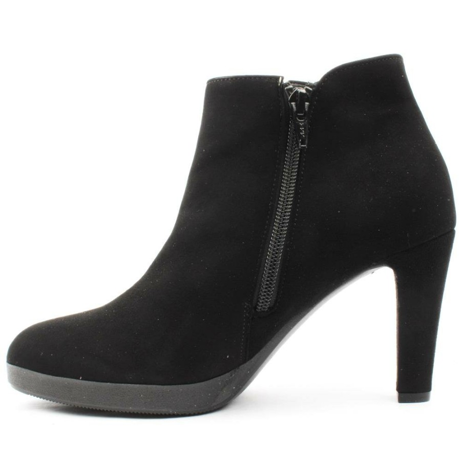 Women Gabor | 35890 Ankle Dress Boot - Black Suede