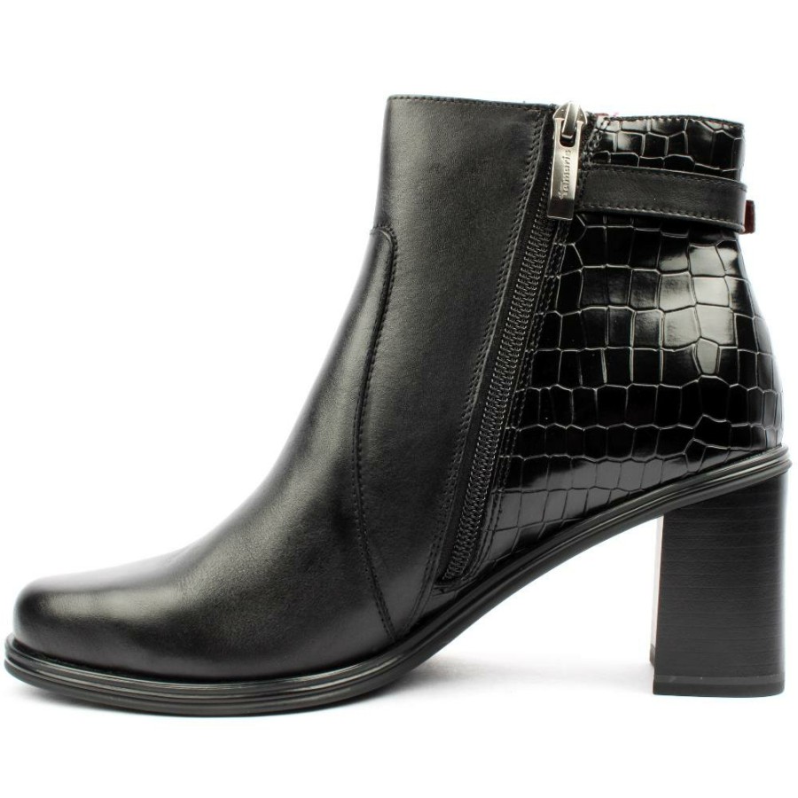 Women Tamaris | 25335 Heeled Boot - Black